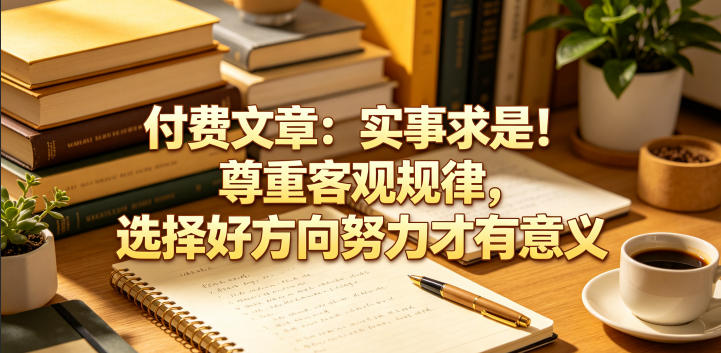 付费文章:实事求是!尊重客观规律,选择好方向努力才有意义-小明副业导航站